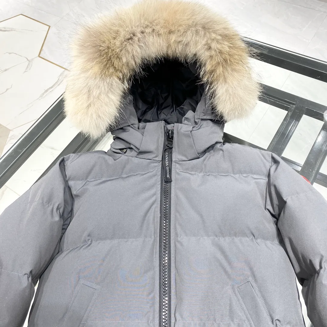 P860 Big Goose 22 Parka Parkas - Charcoal Gray Hanging Pattern Layout Display